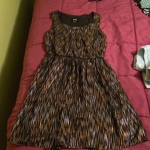 By and By Black Cocktail Dress with Silver/Gold accents